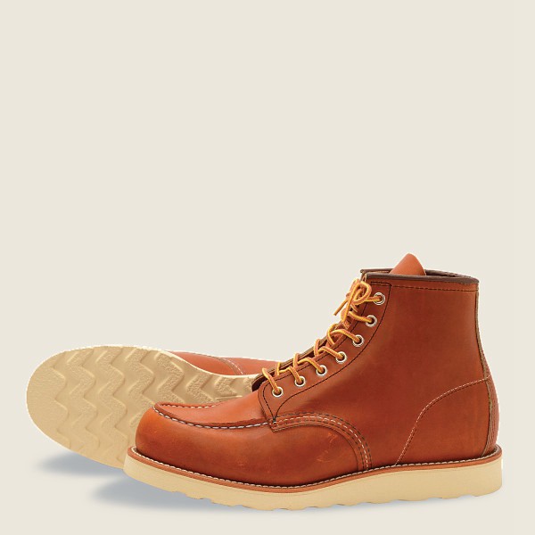 Heritage Støvler Herre - Red Wing Classic Moc – 6-Inch Legacy Læder - Brune - XOQTHG-267